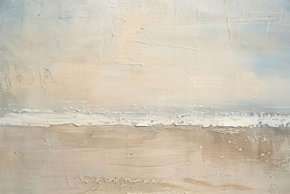 Close up on pale beach painting texture canvas.