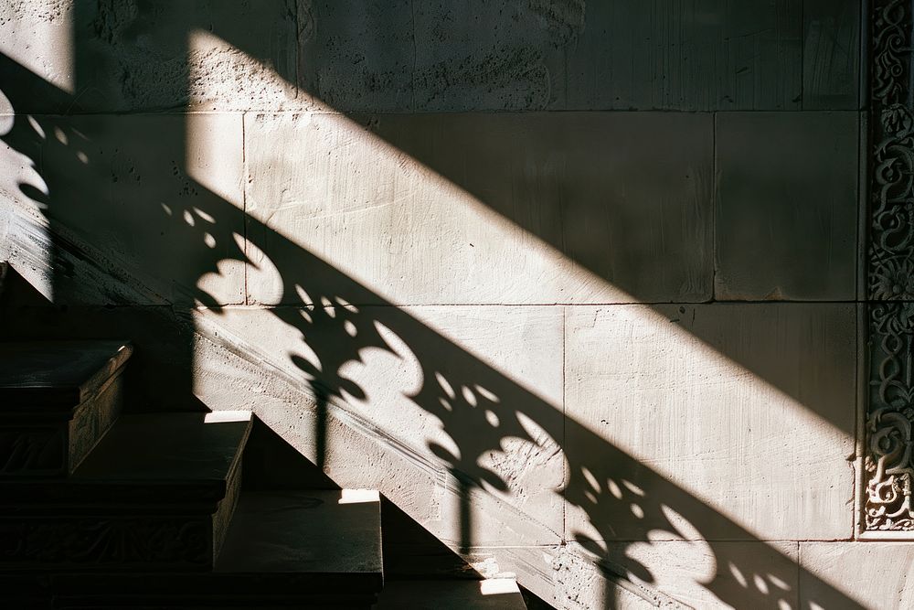 Shadow architecture wall staircase.