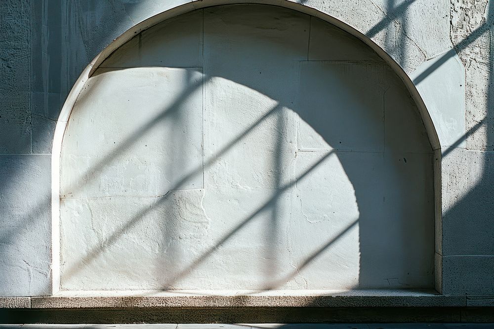 Shadow architecture arched wall.