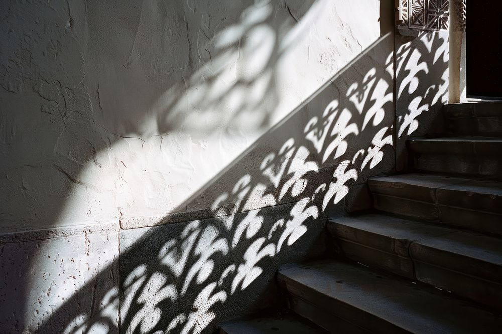 Shadow architecture wall staircase.