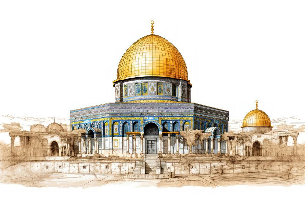 Dome of the rock architecture building landmark.