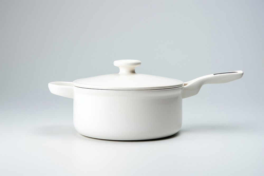 White ceramic pan porcelain white background simplicity.