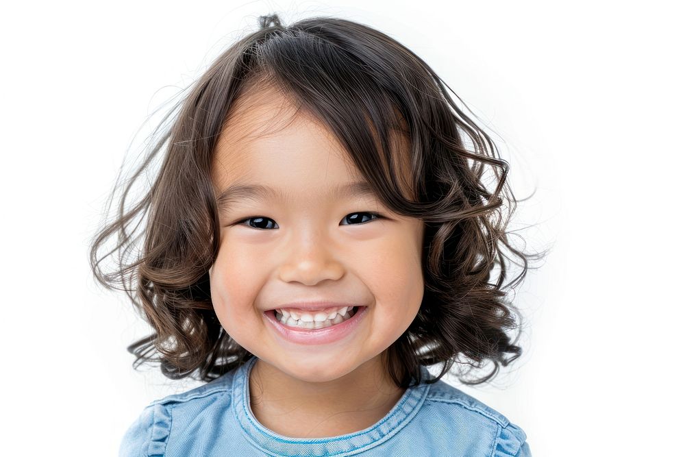 Asian child smiling portrait laughing smile.