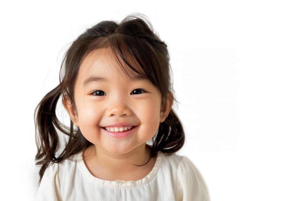 Asian child smiling portrait smile photo.