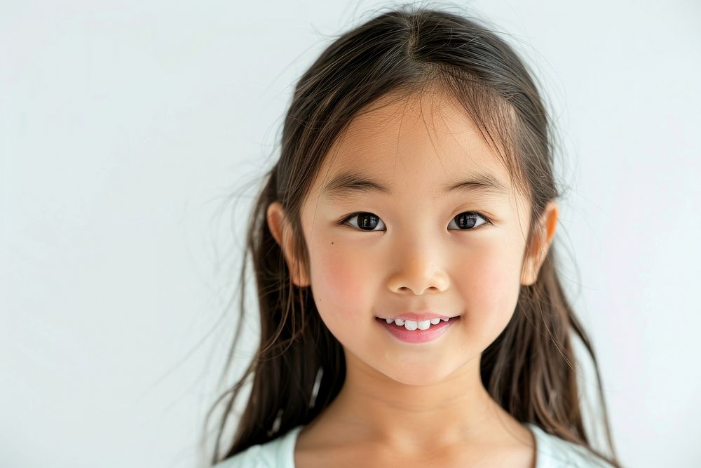 Asian girl smiling portrait child smile.