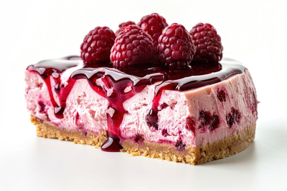 Rasberry cheesecake raspberry dessert fruit.