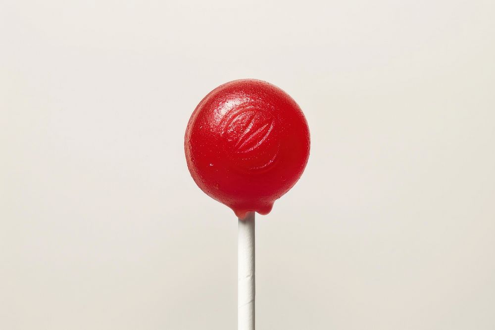 Red lollipop candy food confectionery.