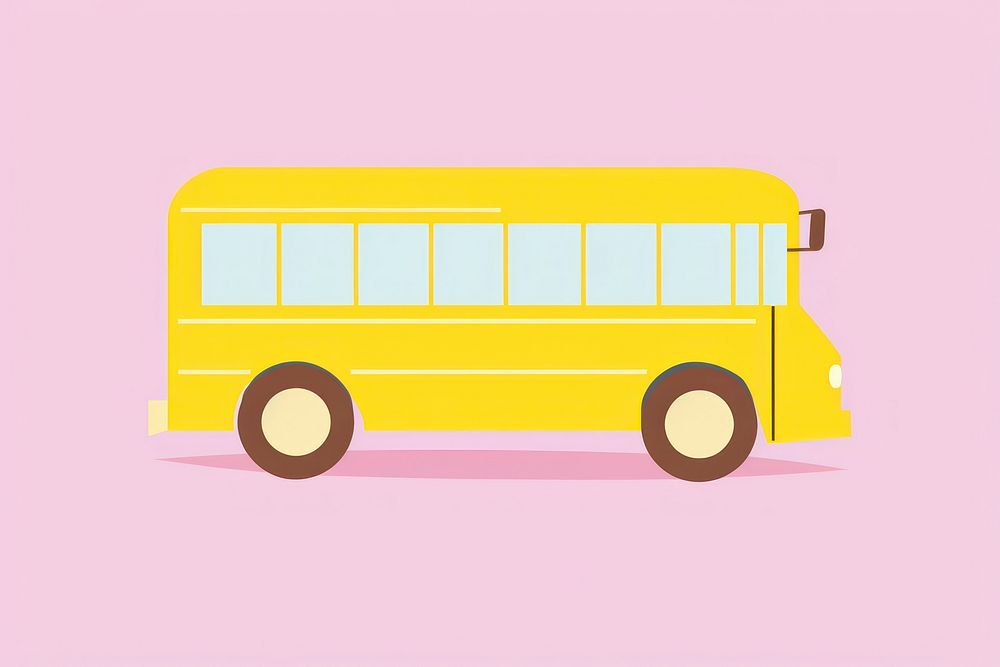 School bus vehicle transportation cartoon.