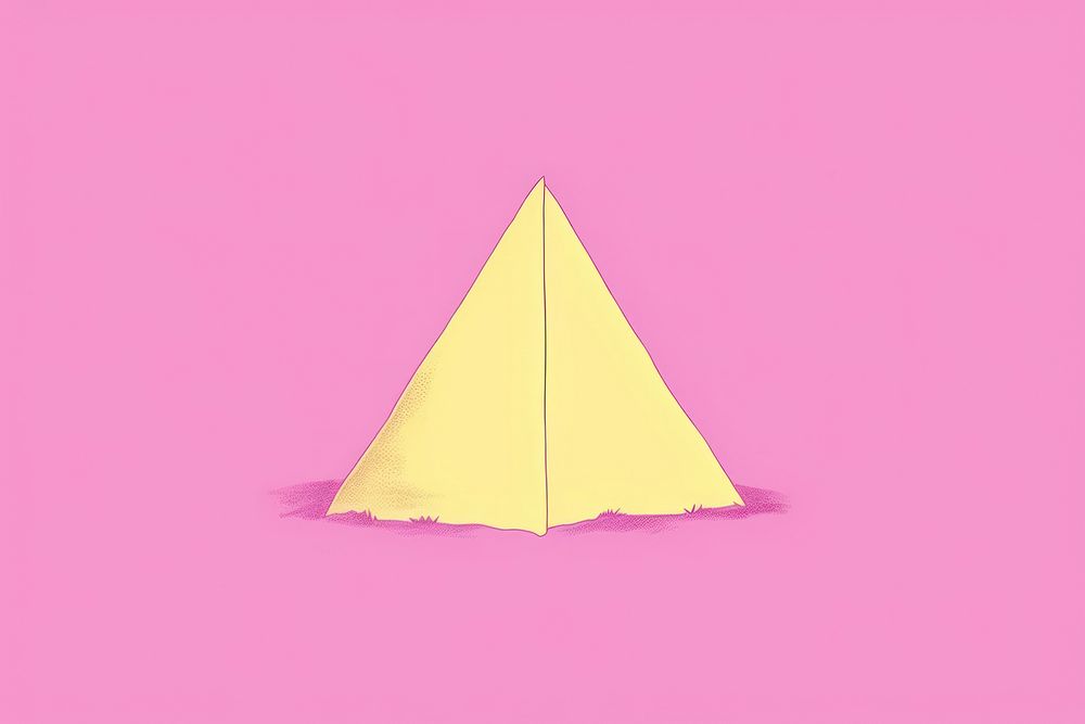 Tent shape paper triangle.
