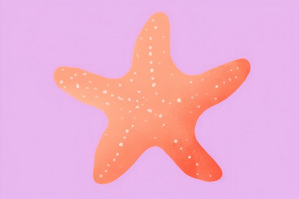 Starfish shape invertebrate underwater.