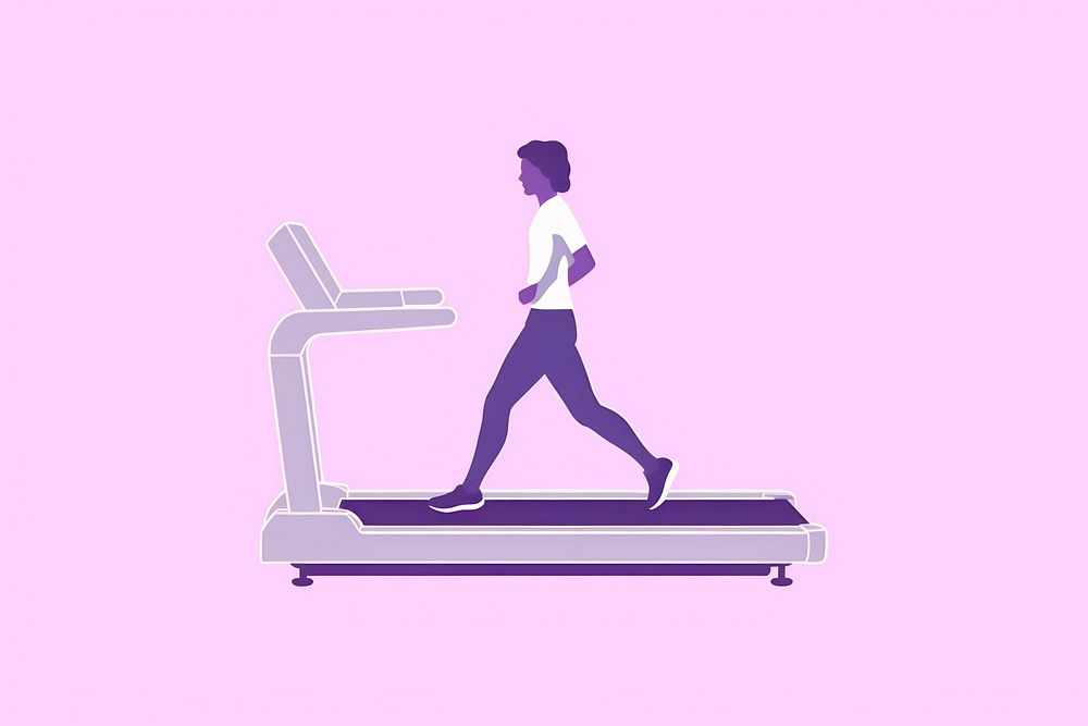 Exercising treadmill sports technology.