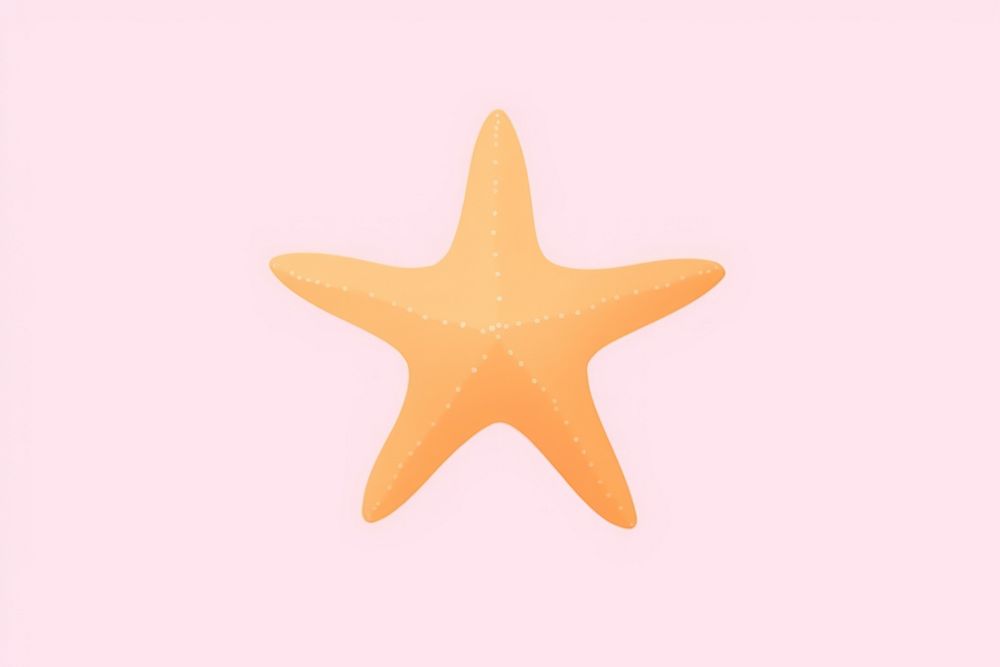 Starfish shape invertebrate echinoderm.