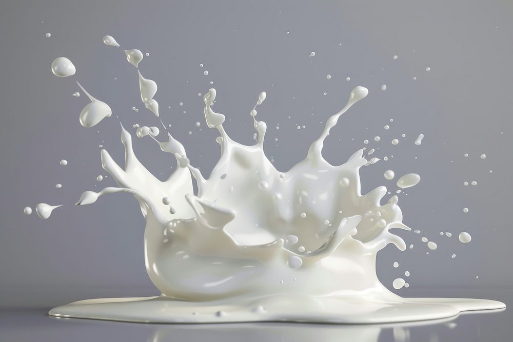 Milk splash splashing beverage impact.
