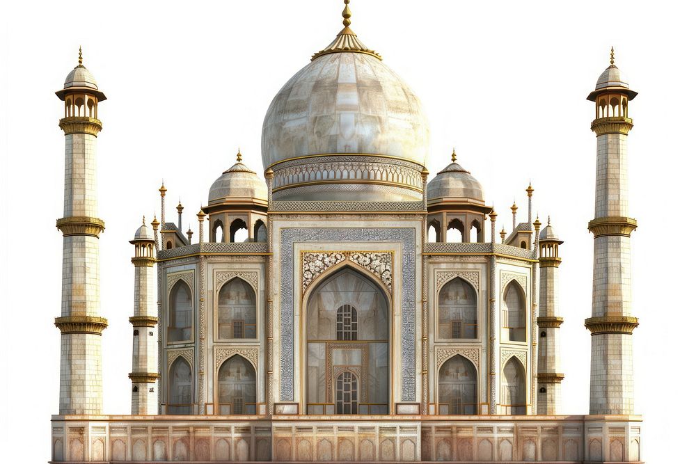 Taj Mahal architecture building arched.