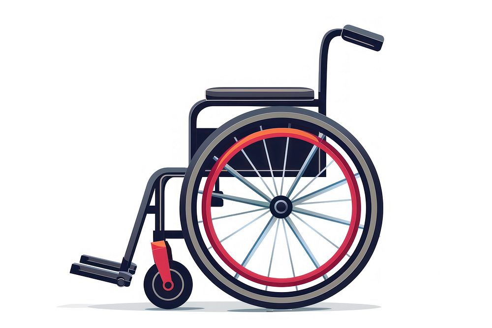 Disabled wheelchair icon white background parasports furniture.