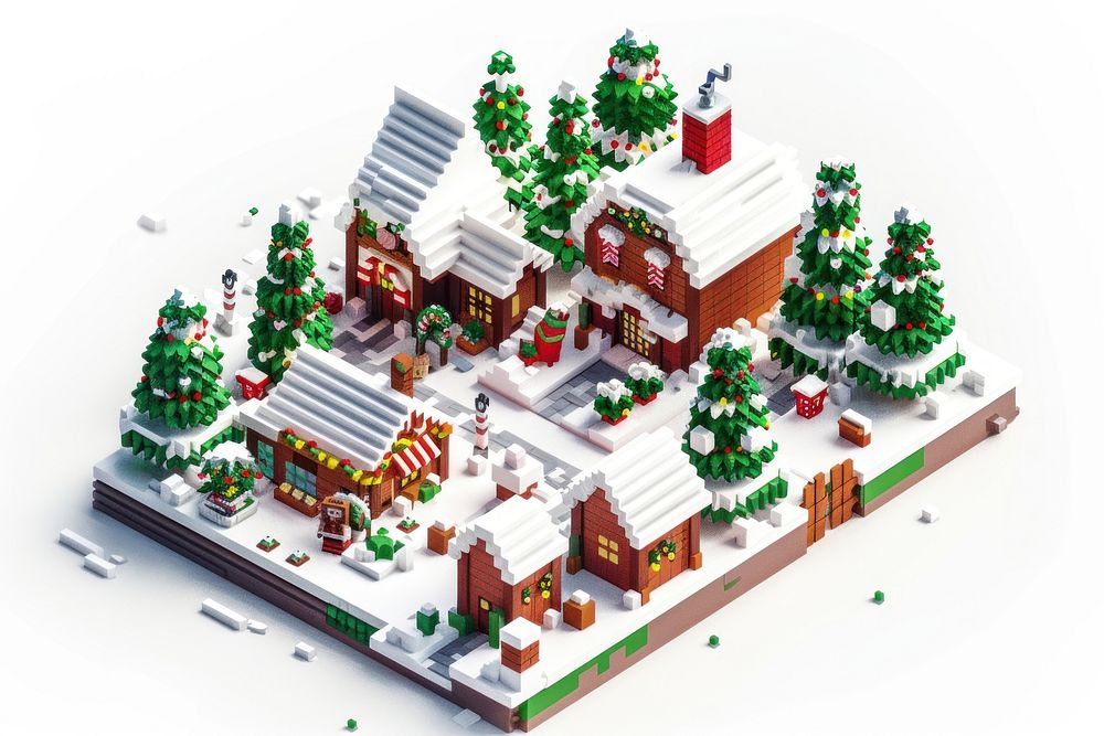 Christmas pixel illustration christmas gingerbread confectionery.