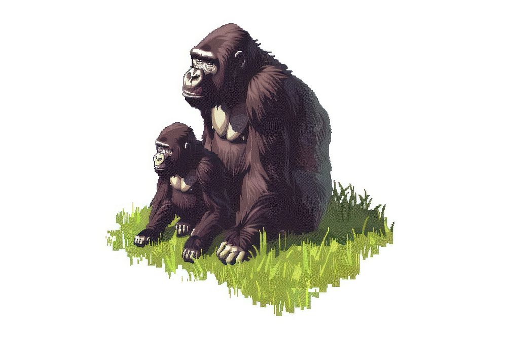 Gorillas wildlife mammal animal.