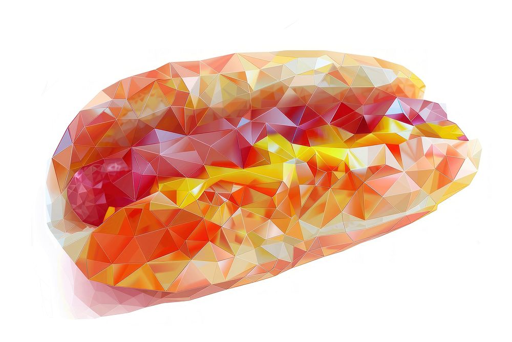 Hotdog jewelry art white background.