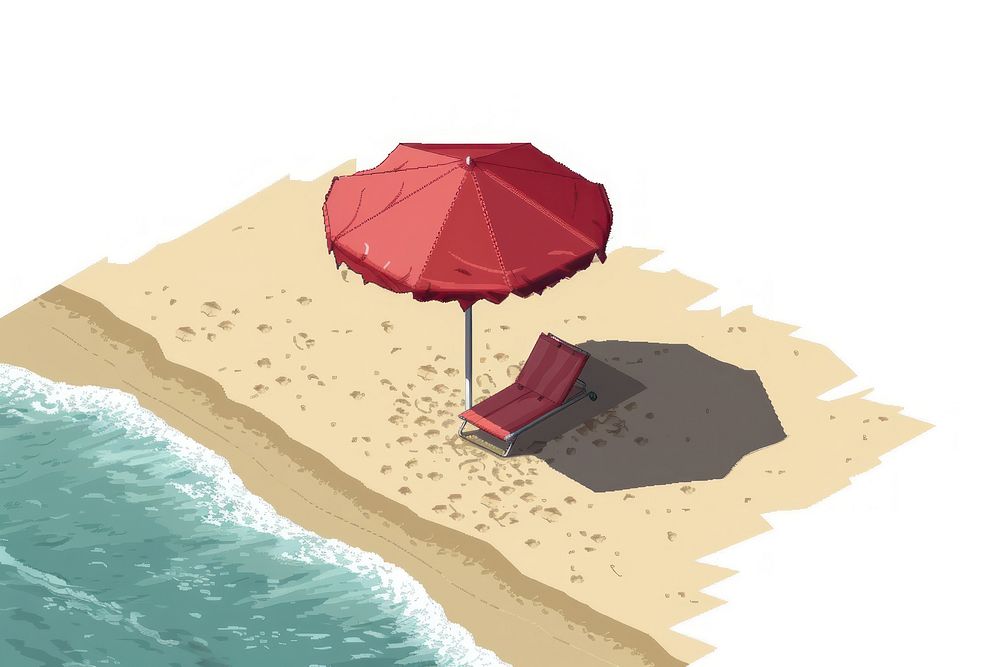 Umbrella on beach outdoors chair sea.