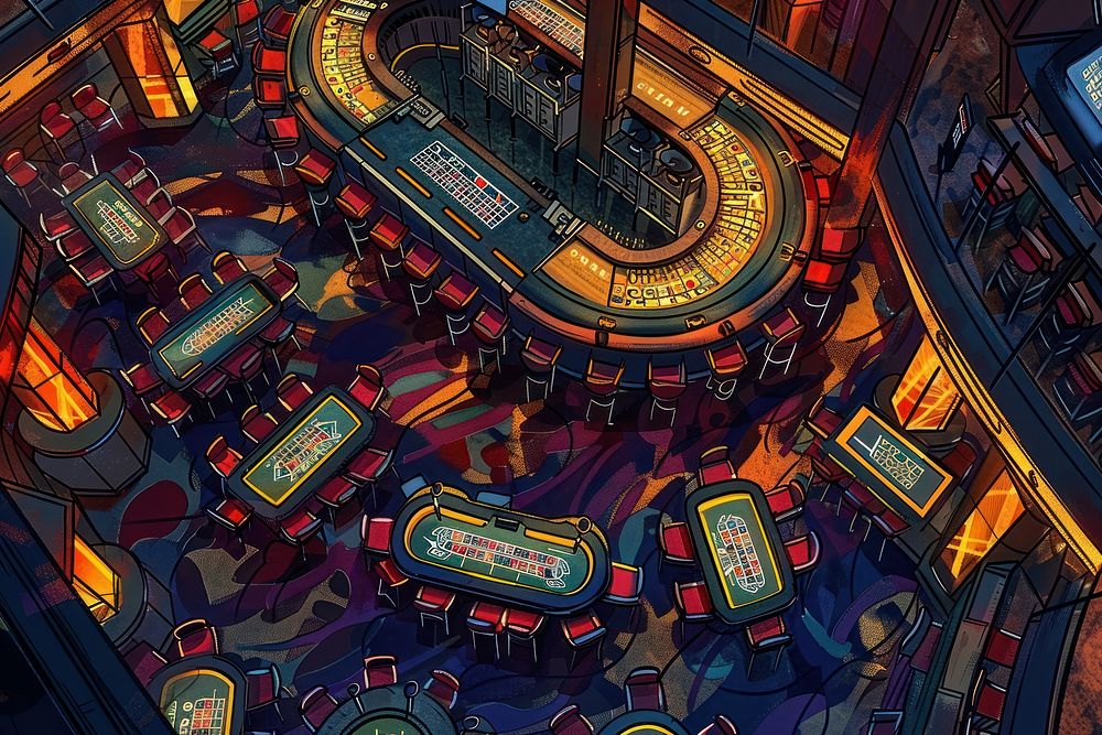 Casino gambling urban game.