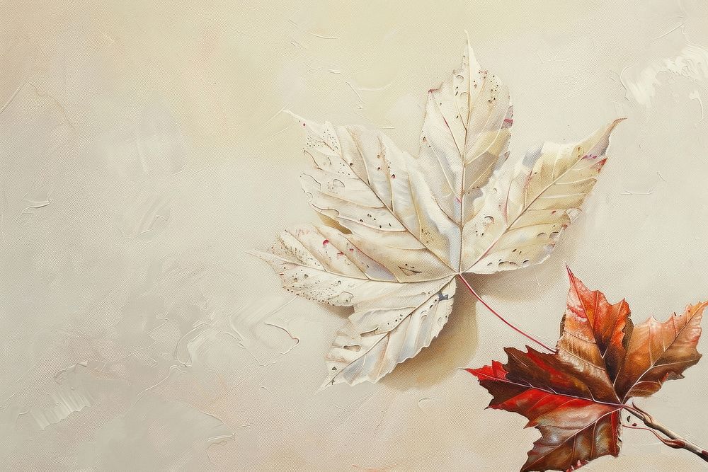 Close up on pale American maple backgrounds painting plant.