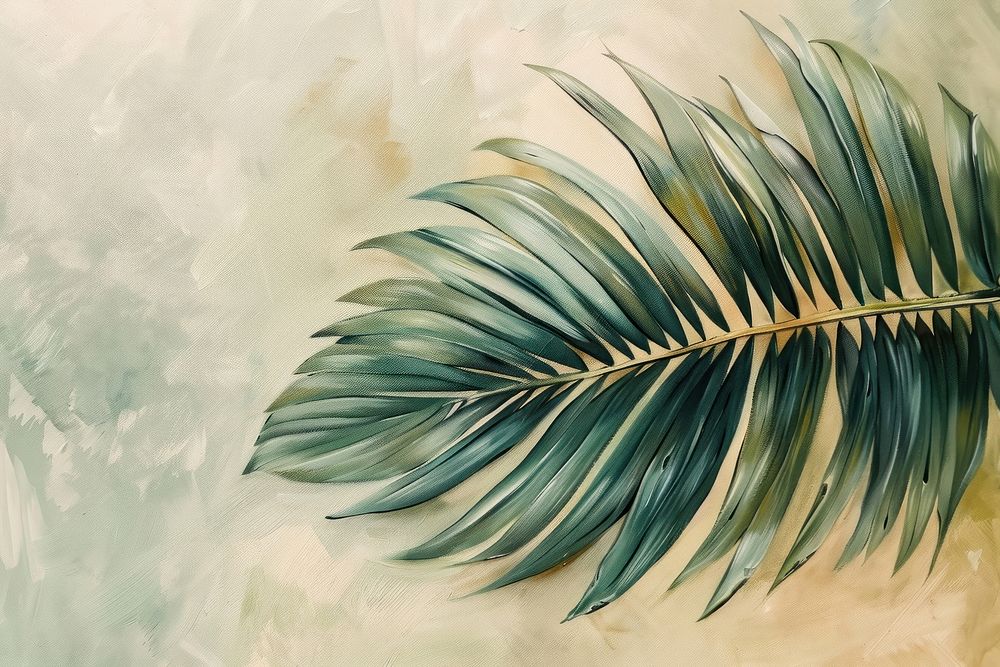 Close up on pale American coconut leaf backgrounds painting pattern.