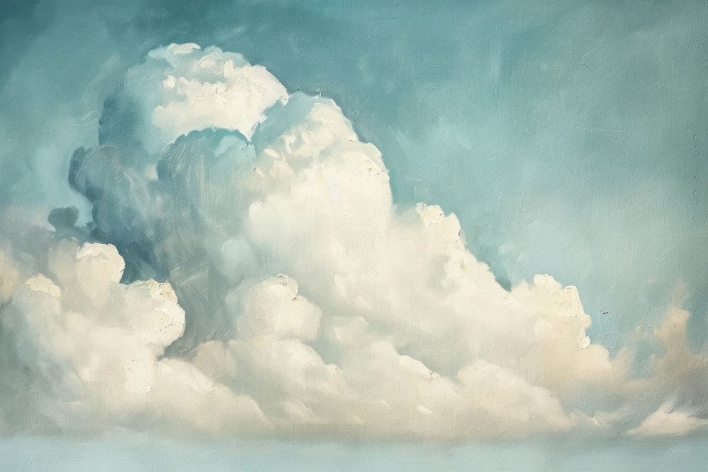 Close up on pale Cloud painting cloud backgrounds.