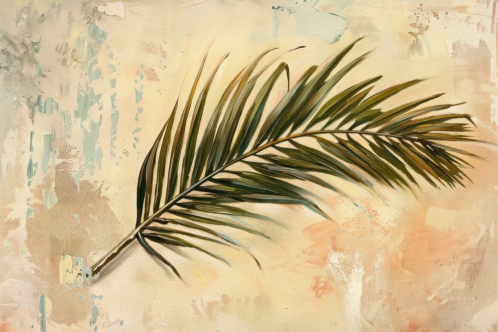 Close up on pale American coconut leaf painting backgrounds outdoors.