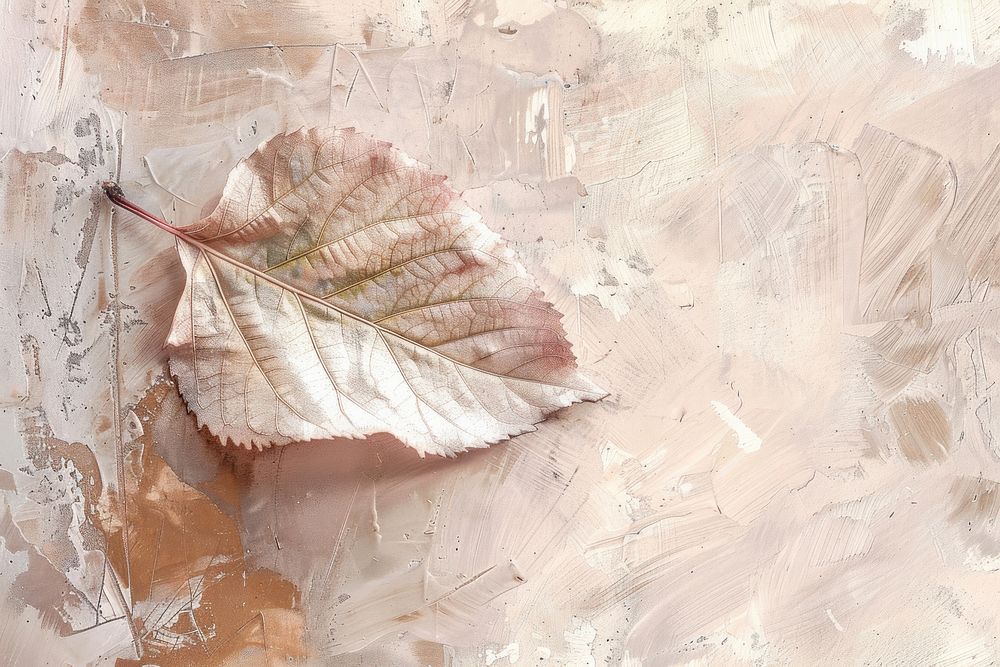 Close up on pale Leaf leaf backgrounds painting.