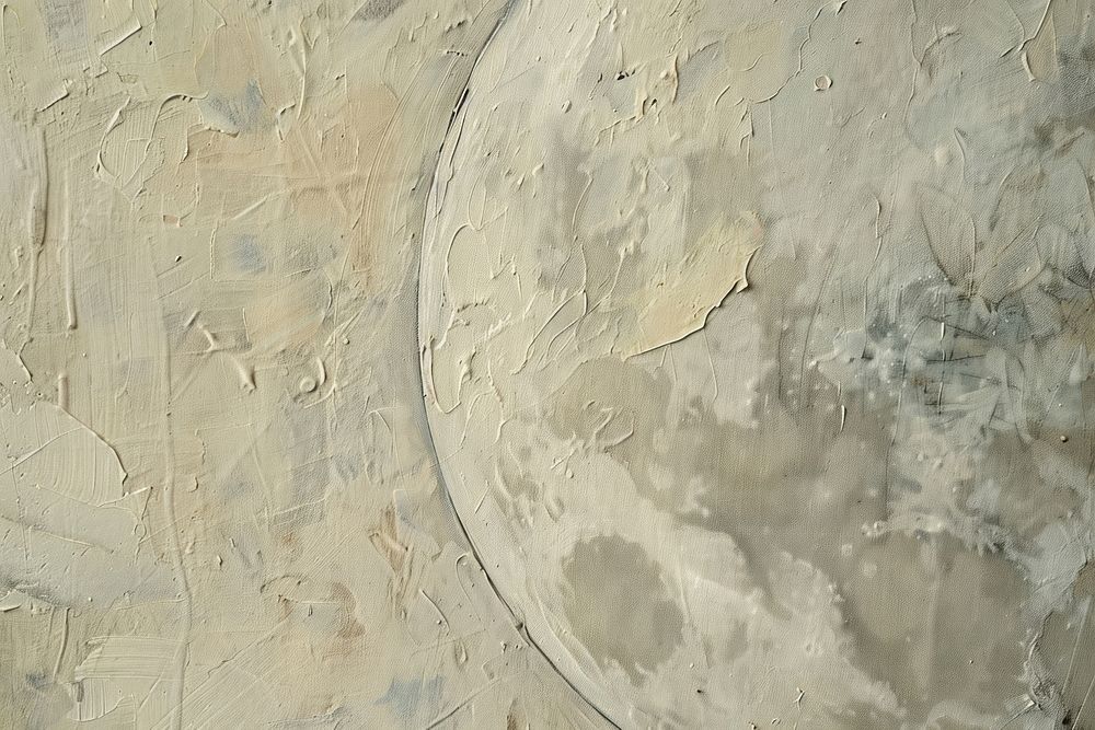 Close up on pale moon backgrounds painting wall.