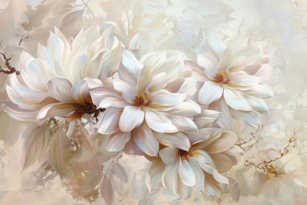 Close up on pale Flowers painting flower backgrounds.