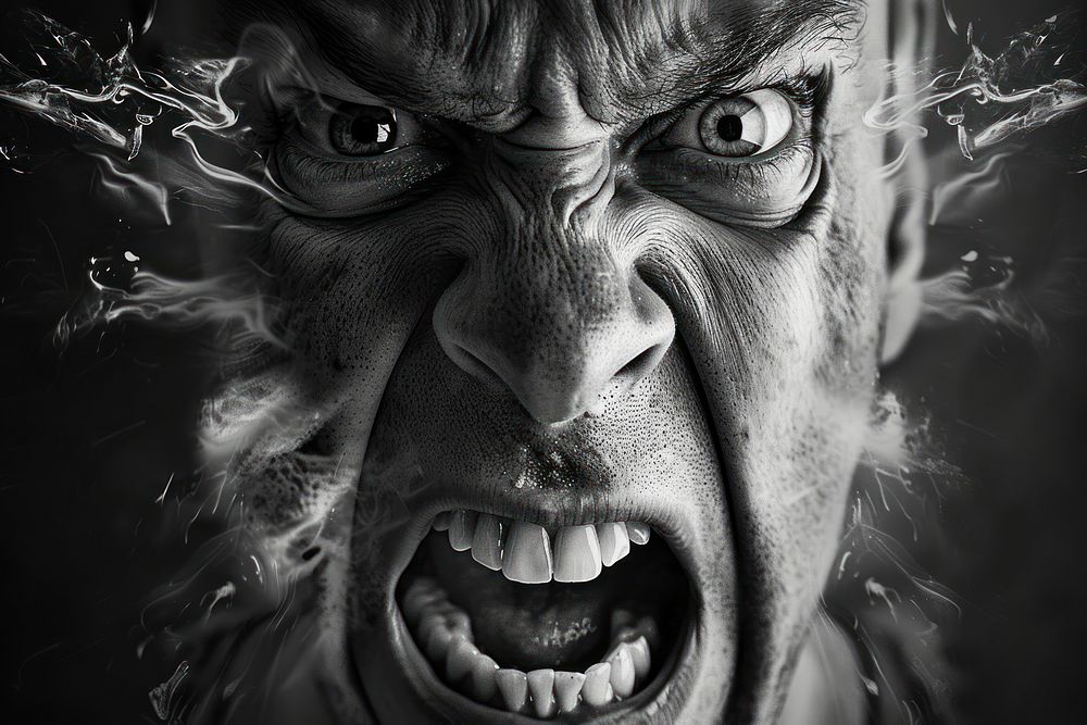 Angry man photography portrait.