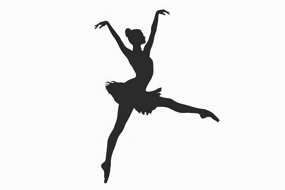 Ballerina silhouette recreation dancing person.