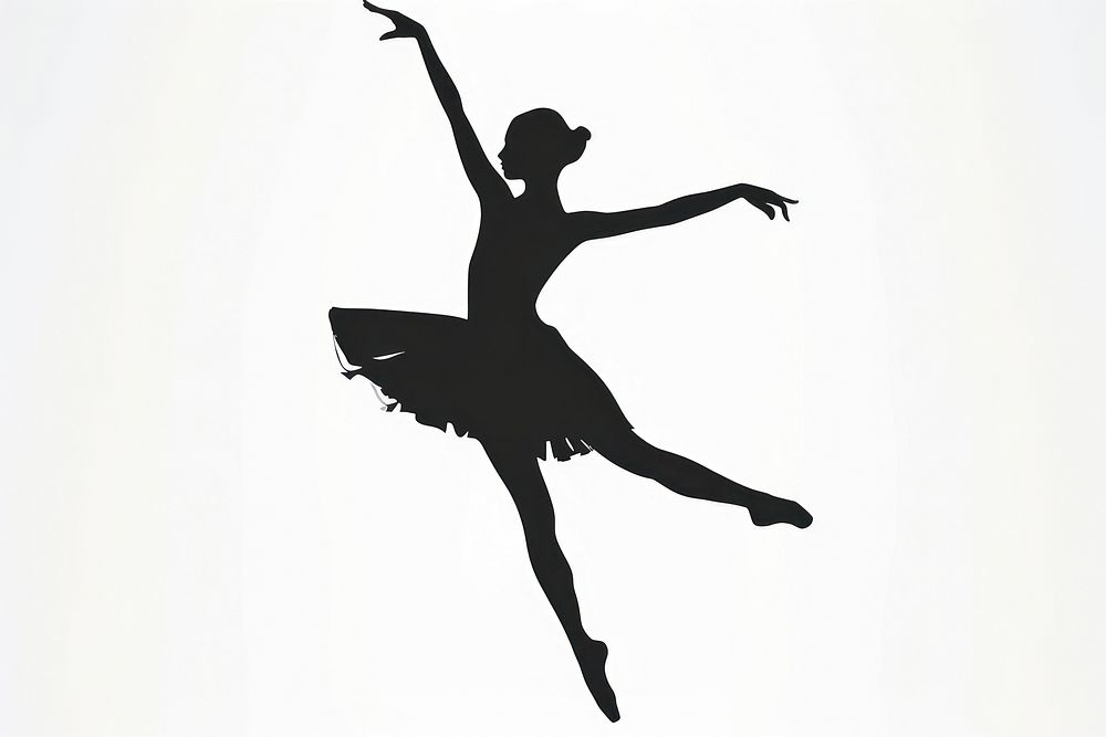 Ballerina silhouette recreation dancing person.