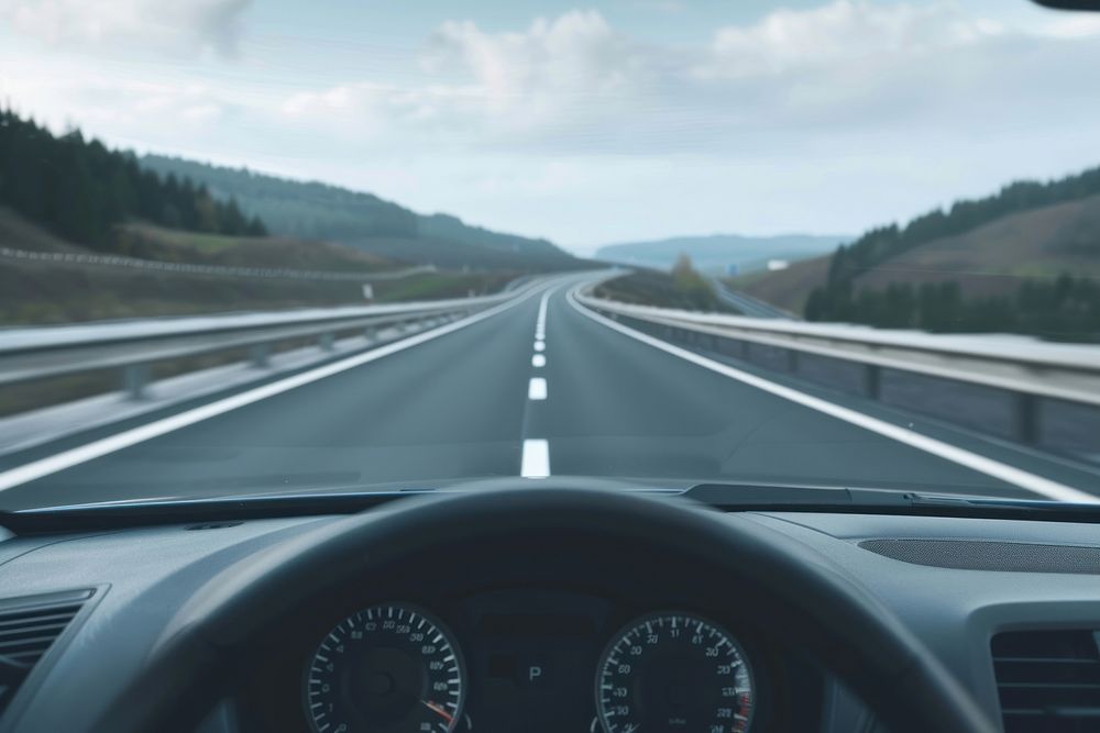 Car screen and wheel road vehicle highway.