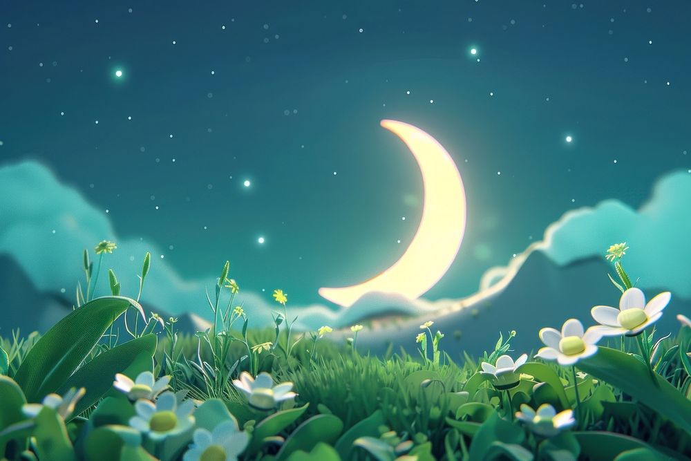 Cute moon background astronomy outdoors nature.