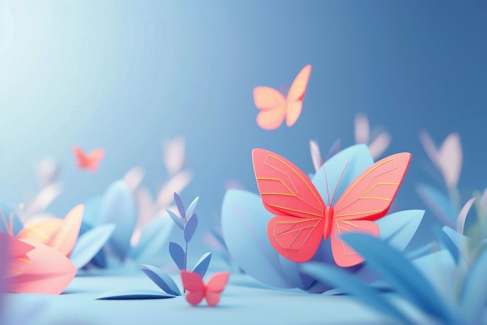 Cute butterfly background outdoors pattern nature.