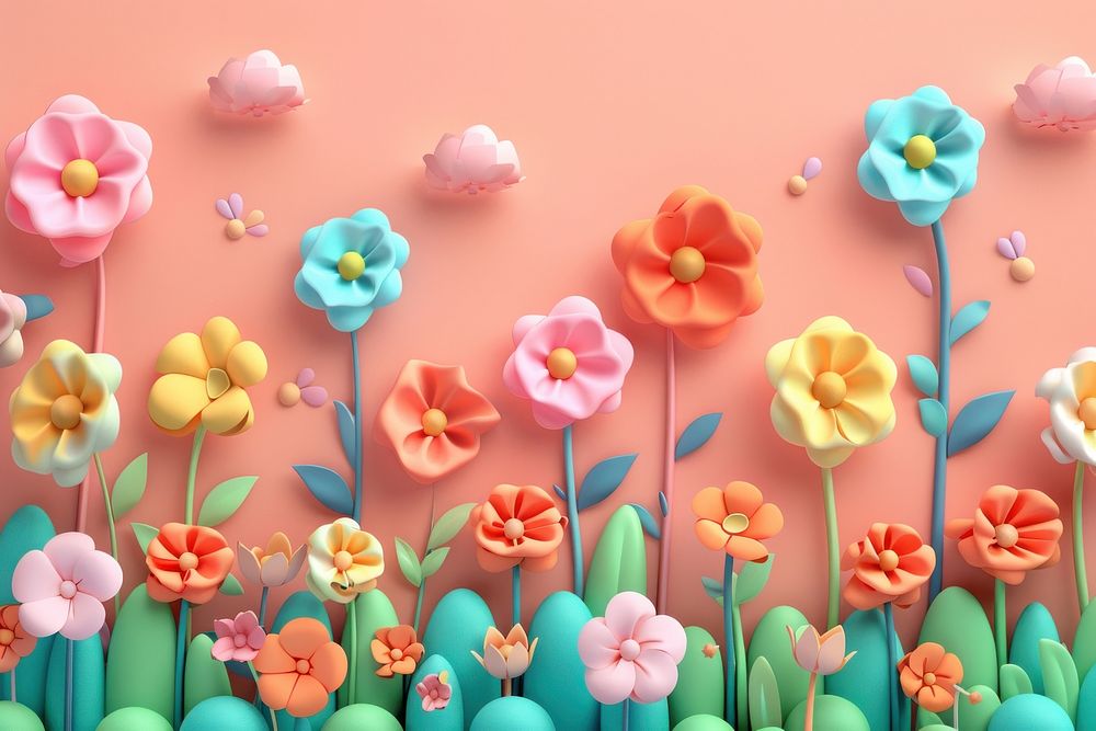 Cute flowers background art backgrounds representation.