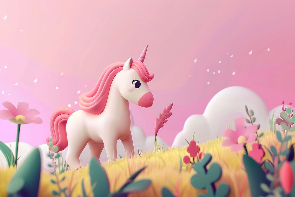 Cute horse background cartoon representation creativity.