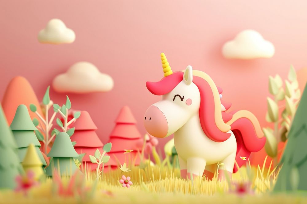 Cute horse background cartoon representation confectionery.