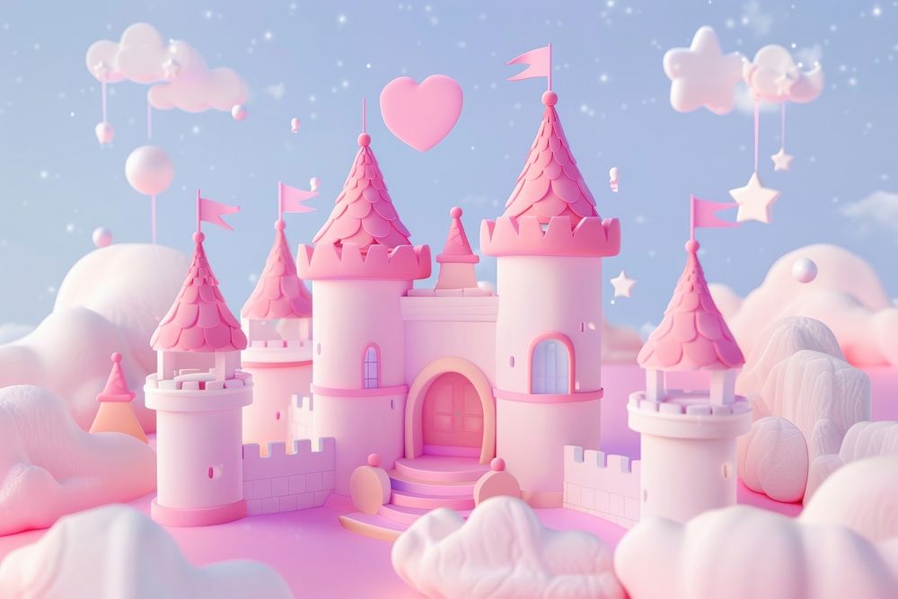 Cute princess background cartoon representation confectionery.