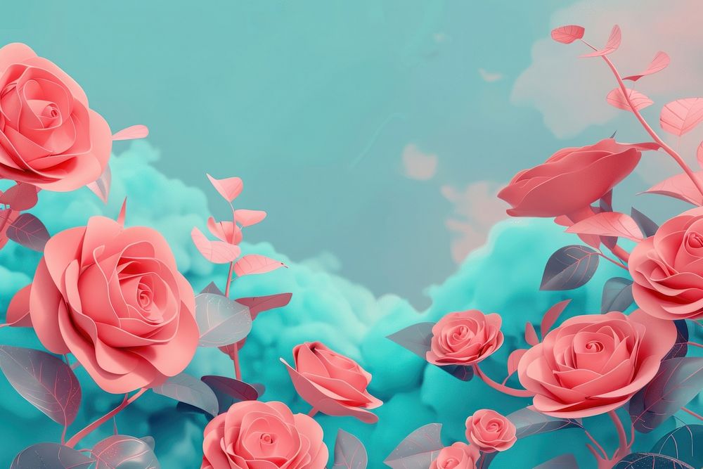 Cute rose background backgrounds pattern flower.