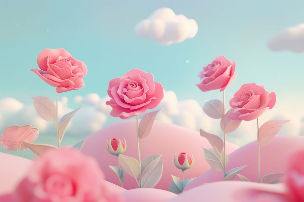 Cute rose background outdoors flower nature.