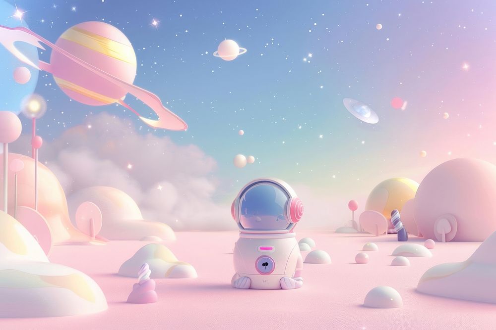 Cute space background outdoors cartoon nature.