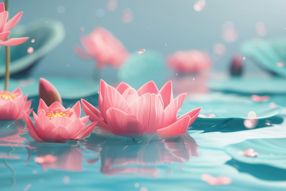 Cute water lily background outdoors blossom flower.