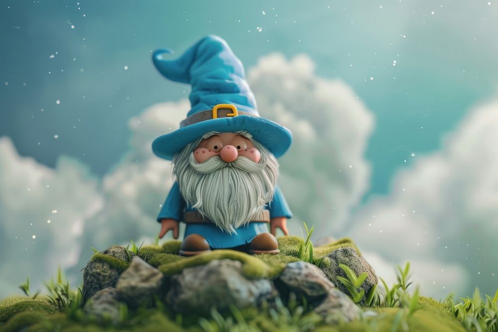Cute wizard background cartoon fantasy representation.