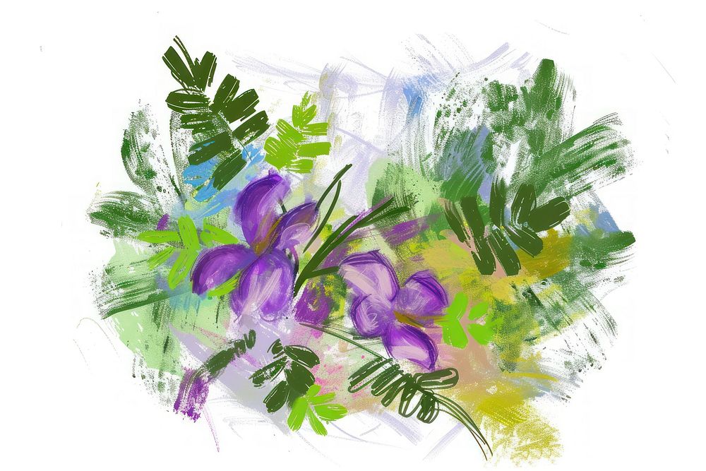Wildflower graphics painting pattern.