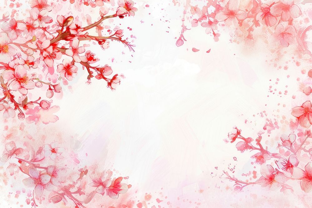 Cherry blossom frame backgrounds flower plant.