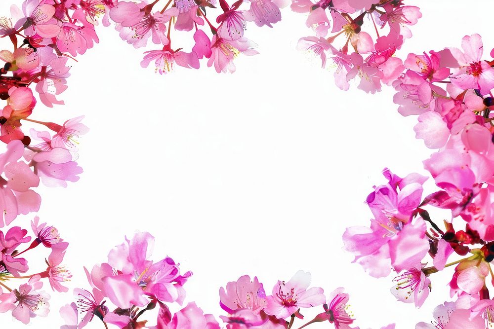 Cherry blossom frame backgrounds flower nature.