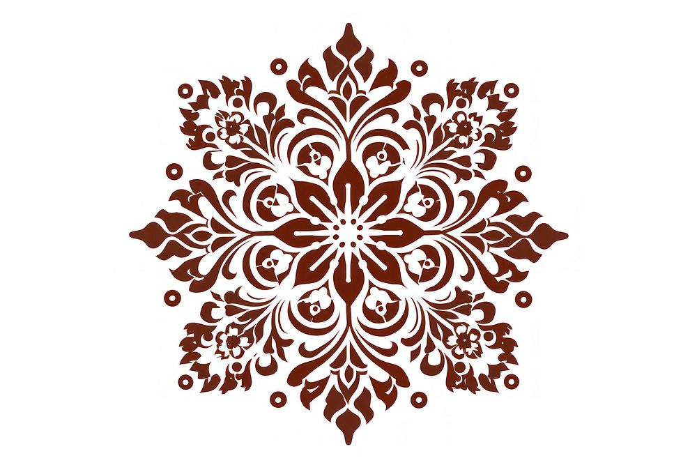 Festival Rangoli pattern white.